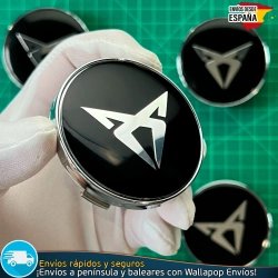 X4 Tapas de Llantas 60mm Cubrebuje Tapacubos Cupra