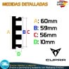 X4 Tapas de Llantas 60mm Cubrebuje Tapacubos Cupra