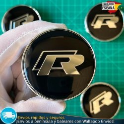 X4 Tapacubos R Line Volkswagen 60mm Tapas Llantas