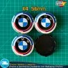 X4 Tapacubos BMW 56mm Emblemas Tapas de Llantas