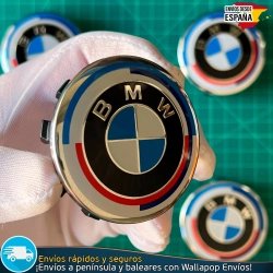 X4 Tapacubos BMW 56mm Emblemas Tapas de Llantas