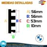 X4 Tapacubos BMW 56mm Emblemas Tapas de Llantas