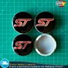 X4 Tapacubos Ford ST 54mm Cubrebujes Tapas Llantas