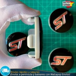 X4 Tapacubos Ford ST 54mm Cubrebujes Tapas Llantas