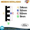 X4 Tapacubos Ford ST 54mm Cubrebujes Tapas Llantas