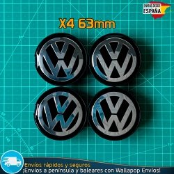X4 Tapacubos Volkswagen 63mm Tapas de Llantas