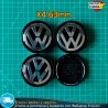 X4 Tapacubos Volkswagen 63mm Tapas de Llantas