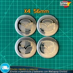X4 Emblemas Mazda 56mm Pegatinas Tapacubos Llantas