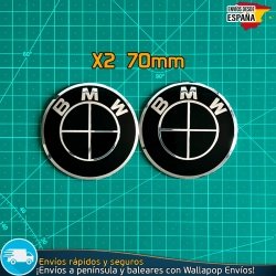 X2 Emblemas BMW 70mm Motos GS GT XR Tanque, Baúl full Negro
