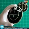 X2 Emblemas BMW 70mm Motos GS GT XR Tanque, Baúl full Negro