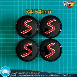 X4 Tapacubos Mini Cooper Sport S 54mm Cubrebujes Tapas