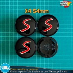 X4 Tapacubos Mini Cooper Sport S 54mm Cubrebujes Tapas