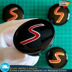 X4 Tapacubos Mini Cooper Sport S 54mm Cubrebujes Tapas