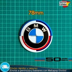Emblema BMW 78mm Autoadhesivo  Edición especial 50 Aniversario
