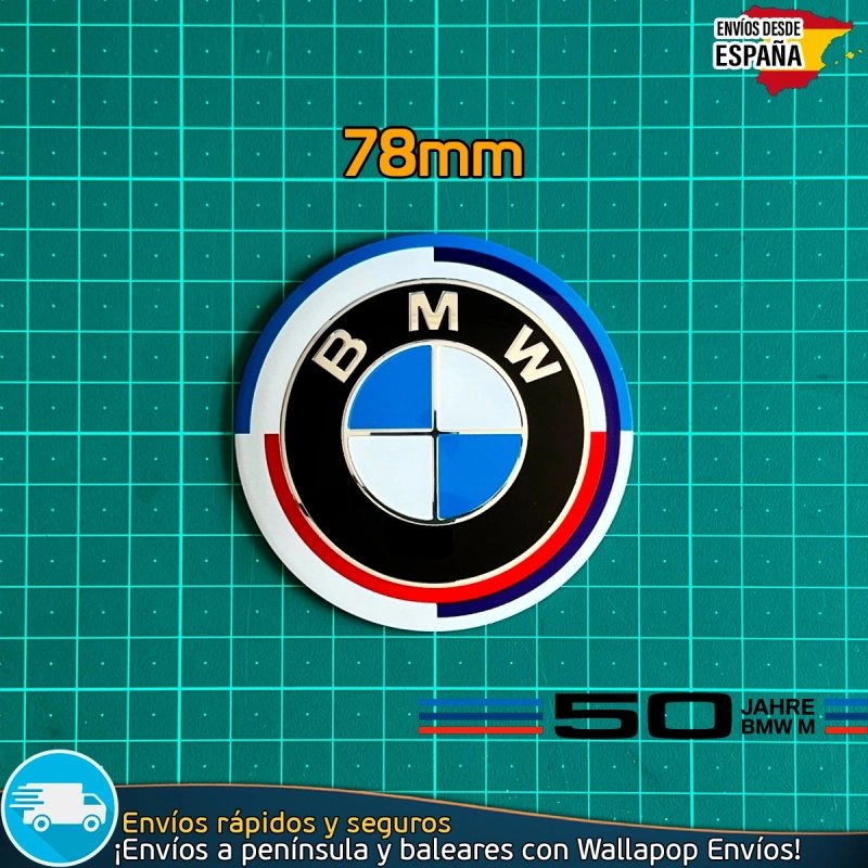 Emblema BMW 78mm Autoadhesivo Edición especial 50 Aniversario Emblema BMW 78mm Autoadhesivo Edición especial 50 Aniversario