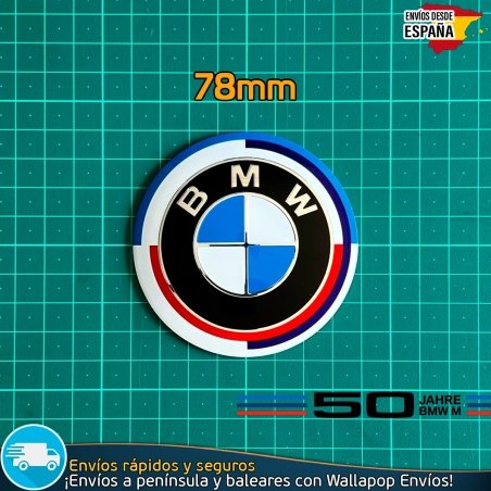Emblema BMW 78mm Autoadhesivo  Edición especial 50 Aniversario