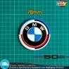 Emblema BMW 78mm Autoadhesivo  Edición especial 50 Aniversario