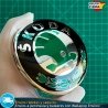 Emblema Logo Frontal Skoda 88mm Parrilla Radiador Capó