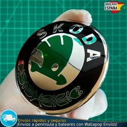 Emblema Logo Frontal Skoda 88mm Parrilla Radiador Capó