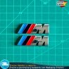X2 Emblemas adhesivos Aletas M Motorsport BMW 45X15mm