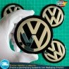X4 Emblemas Volkswagen 70mm Adhesivos Tapacubos Pegatinas