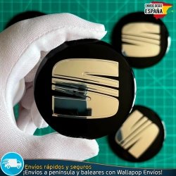 X4 Emblemas Seat 60mm Tapacubos Pegatinas Llantas