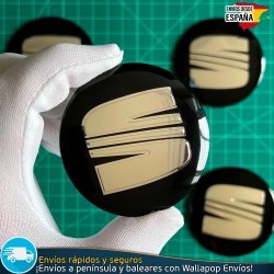 X4 Emblemas Seat 60mm Tapacubos Pegatinas Llantas