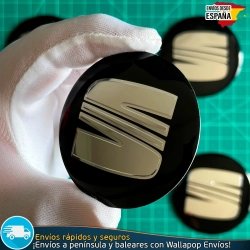 X4 Emblemas Seat 60mm Tapacubos Pegatinas Llantas