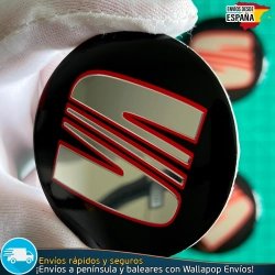 X4 Emblemas Seat 60mm Tapacubos Pegatinas Llantas