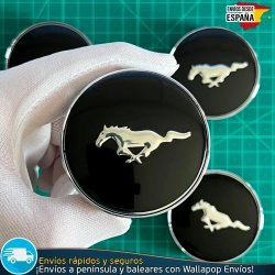 Ford Mustang 60mm Tapacubos Pack 4 | TapasyEmblemas