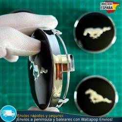 Ford Mustang 60mm Tapacubos Pack 4 | TapasyEmblemas