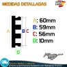 Ford Mustang 60mm Tapacubos Pack 4 | TapasyEmblemas