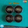 X4 Tapacubos Ford 60mm Emblemas Cubrebujes Tapas Llantas