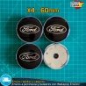 X4 Tapacubos Ford 60mm Emblemas Cubrebujes Tapas Llantas