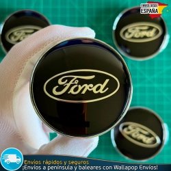 X4 Tapacubos Ford 60mm Emblemas Cubrebujes Tapas Llantas