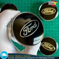 X4 Tapacubos Ford 60mm Emblemas Cubrebujes Tapas Llantas