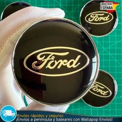 X4 Tapacubos Ford 60mm Emblemas Cubrebujes Tapas Llantas