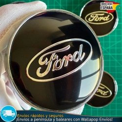 X4 Tapacubos Ford 60mm Emblemas Cubrebujes Tapas Llantas