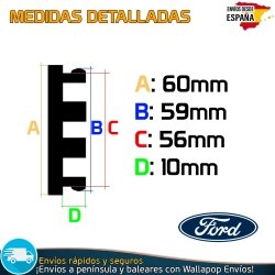 X4 Tapacubos Ford 60mm Emblemas Cubrebujes Tapas Llantas
