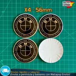 Emblemas BMW 56mm x4 Logos Tapacubos Centro Llantas M Power