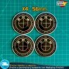 Emblemas BMW 56mm x4 Logos Tapacubos Centro Llantas M Power
