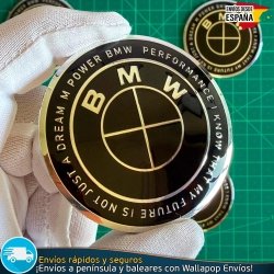 Emblemas BMW 56mm x4 Logos Tapacubos Centro Llantas M Power