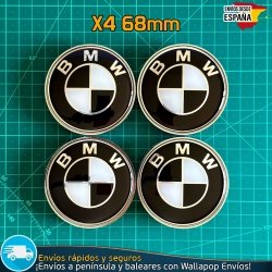 Tapas BMW 68mm x4 Tapacubos Buje Centro Llantas Emblemas