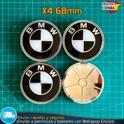 Tapas BMW 68mm x4 Tapacubos Buje Centro Llantas Emblemas