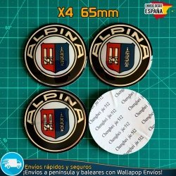 Emblemas Alpina 65mm x4 Para Tapacubos Centro Llantas BMW