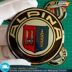Emblemas Alpina 65mm x4 Para Tapacubos Centro Llantas BMW