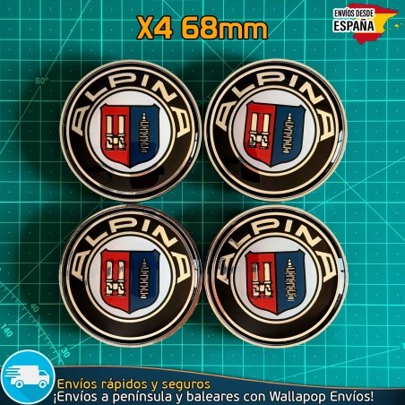 Tapas Alpina 68mm x4 Tapacubos Centro Llantas BMW