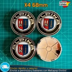 Tapas Alpina 68mm x4 Tapacubos Centro Llantas BMW