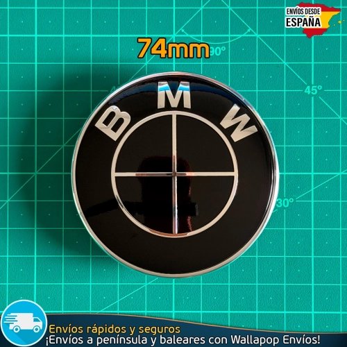 Emblema BMW 74 mm Maletero Negro Black Edition