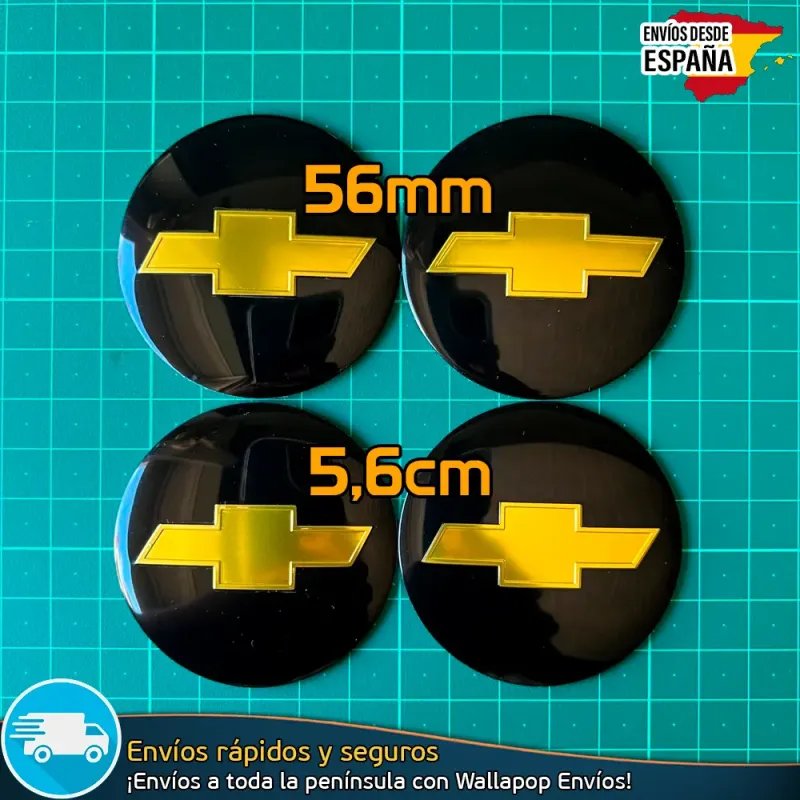 X4 Emblemas Chevrolet 56mm Pegatinas Tapacubos